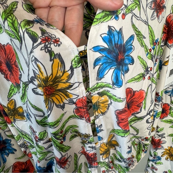 Free People Gardenia Combo Floral Long Sleeve Blouse NWT Soft - Picture 6 of 8